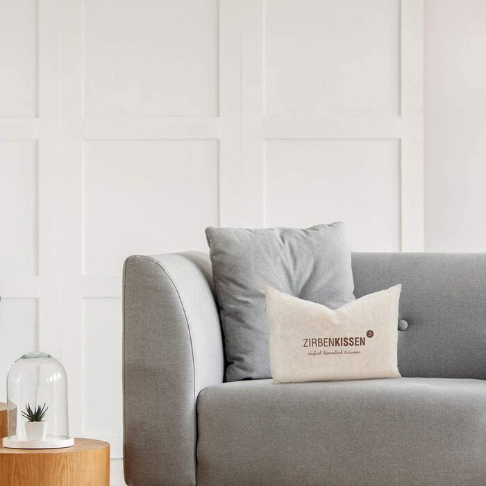 Натуральна декоративна подушка з родини швейцарської сосни 30x20 см Декоративна подушка, наповнена натуральними лусками швейцарської сосни