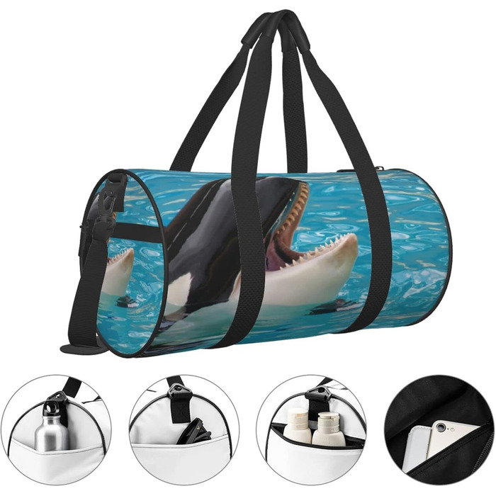 Дорожня сумка-мішок Бегемот у басейні, спортивна сумка для чоловіків та жінок