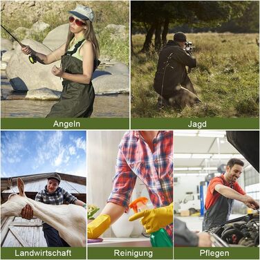 Чоловічі водонепроникні вейдерси, рибальські вейдерси з ПВХ 70D з чобітьми, міцні неопренові вейдерси для риболовлі, водних видів спорту та активного відпочинку, розмір 44/45XL, зелені