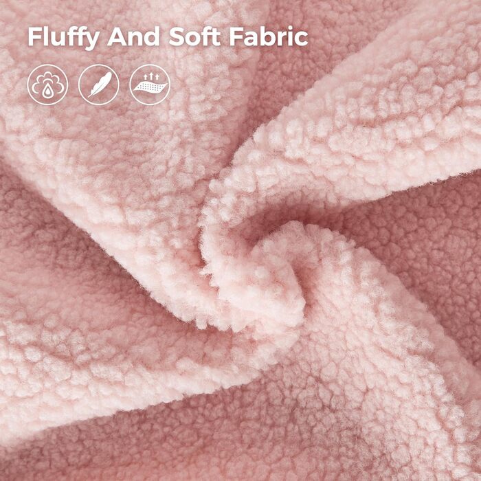 Крісло Mondeer, одномісний диван з бічною кишенею та металевими ніжками, зручна тканина зі штучної овчини, сучасний, для вітальні, спальні, кабінету, 63 x 75 x 75 см, рожевий.