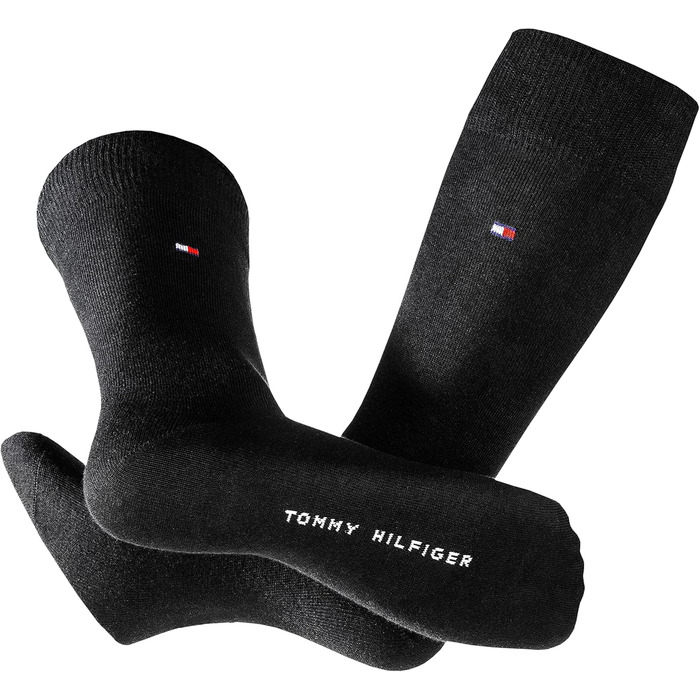 Чоловічі шкарпетки Tommy Hilfiger, 5 пар, класичні повсякденні бізнес-шкарпетки, розмір 43-46, чорні