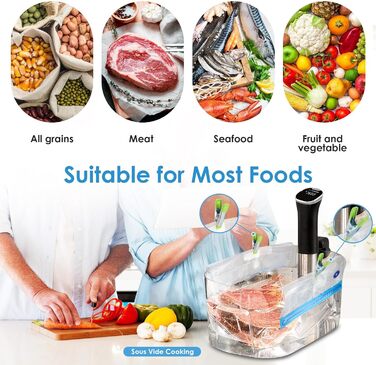Вакуумних пакетів для їжі з клапанною блискавкою Пакети Sous Vide з вакуумними пакетами Pump 3 розміри 5 ущільнювальних затискачів і 4 затискачі Sous Vide для зберігання продуктів, 15