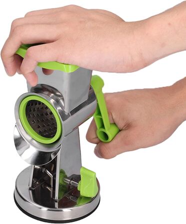 Модна, компактна і красива ручна барабанна обертова терка Topyond виготовлена з міцних матеріалів, проста в збірці, ідеально підходить для натирання сиру та інших інгредієнтів.