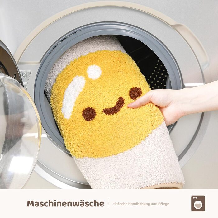 Милий килимок для ванної/килимок для ванної кімнати, нековзний, м&39який килимок для ванної душу, милий плюшевий мікрофібра, суперпоглинаючий плюшевий килимок 45x65 см (у формі яйця)