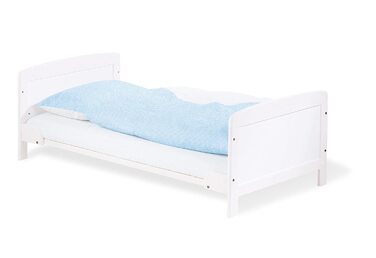 Дитяче ліжко Viktoria (140 x 70 см) - з 3 знімними перекладинами, бук, частково масив дерева, білий колір 144Д x 76Ш x 83В см, 111422 -