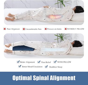 Подушка для колін ROYALAY Crescent для ніг, колін, попереку та голови, регульована, напіввигнута, кругла, подушка для підтримки поперекового відділу хребта для сну в ліжку, для здоров&39я, велика подушка Crescent, темно-синя