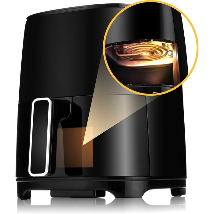 Аерофритюрниця Lehmann LHODF-1435 з 8 програмами приготування Мультипіч з антипригарним покриттям і РК-дисплеєм Фритюрниця зі знімним резервуаром на 3,5 літра та регулюванням температури Фритюрниця без олії