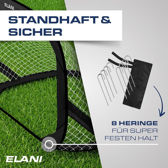 Висувні футбольні ворота для дітей, набір з 2 шт. - складані з м&39ячем та насосом, на 50 менші легке складання, міні-футбольні ворота, ворота, футбольні ворота для саду, дитячі футбольні ворота, чорні футбольні ворота