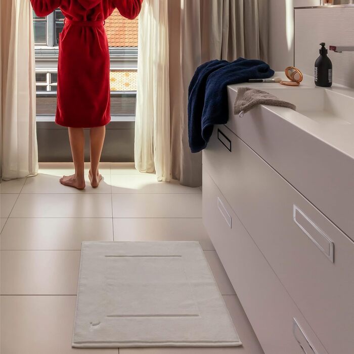 Килимок для ванної MVE Superwuschel 60 x 100 см зі 100 бавовни, Nature 100 x 60 см (прямокутний) Nature