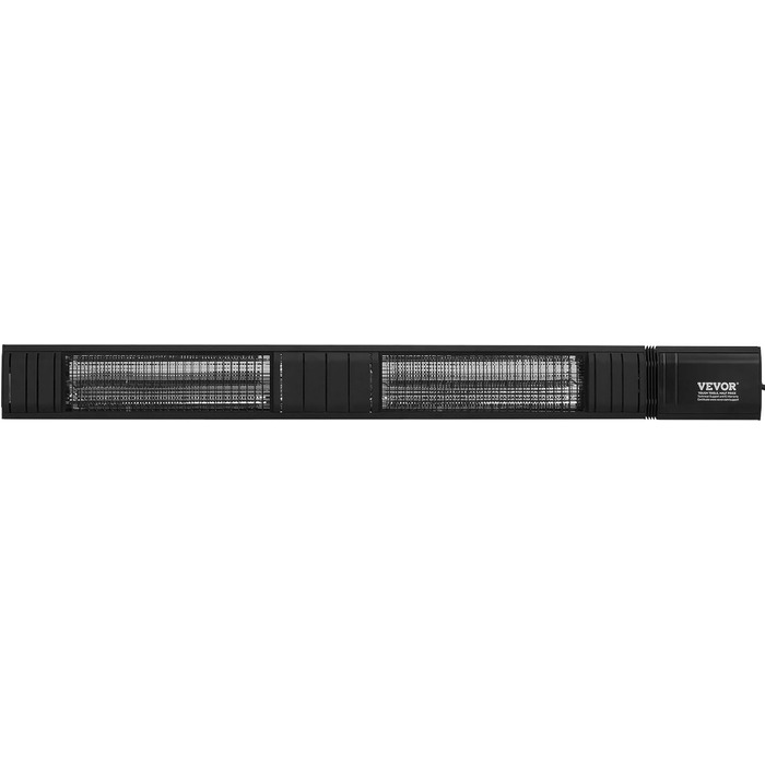 Інфрачервоний обігрівач VEVOR, 3000 Вт, з пультом дистанційного керування, захист IP65, карбоновий інфрачервоний вуличний обігрівач з 9 налаштуваннями та таймером, для ганку, патіо, їдальні, студії, заднього двору, настінний