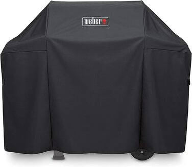 Набір Weber захисний чохол Premium для серій Spirit/Spirit II 300 та Spirit 200 (чорний) та тристороння щітка для гриля 30 см (чорний/сріблястий)
