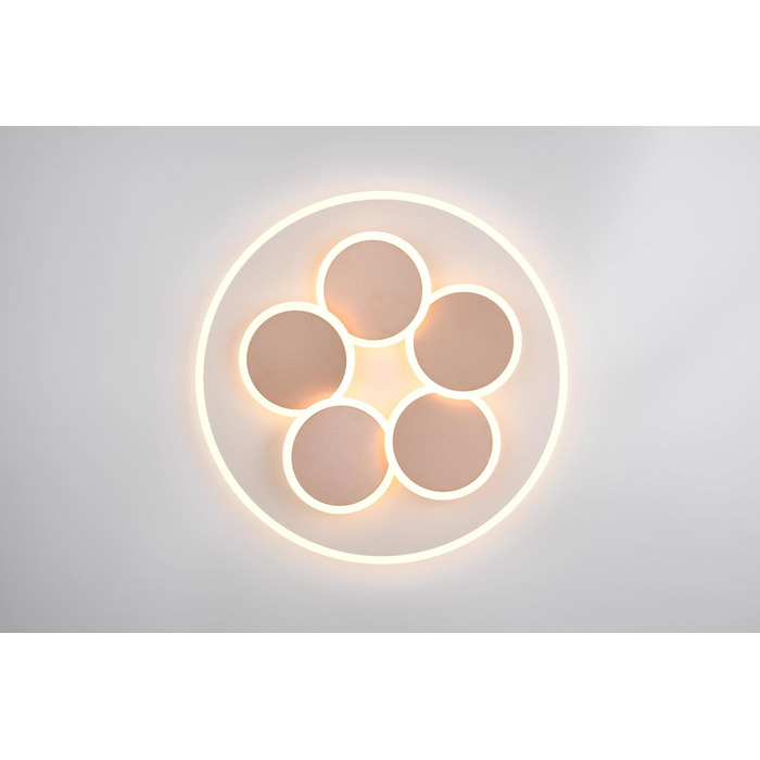 Стельовий LED-світильник Trio Mandala 653210676, метал, теплий сірий/кавовий, 35 Вт, з пультом, димером, регулюванням кольору світла, таймером та нічним режимом