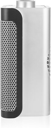 Електричний керамічний вентилятор-обігрівач Tristar - 3 регульовані рівні потужності/регульований термостат/функція вентилятора, KA-5064, чорний, сріблястий вентилятор-обігрівач (настільний)