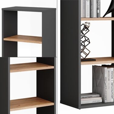 Окремостояча полиця Vicco Orlando, полиця для зберігання, антрацит/золотий дуб, 40 x 80,1 см антрацит/золотий дуб 80 x 40 см