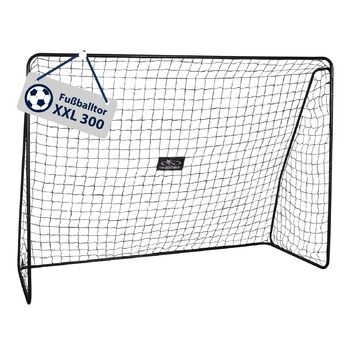 Футбольні ворота HUDORA XXL - Великі футбольні ворота для дітей та дорослих - Всепогодні та стабільні футбольні ворота з щільною сіткою для домашнього використання - Високоякісна стінка для зовнішніх воріт для відпочинку та тренувань (одинарні)