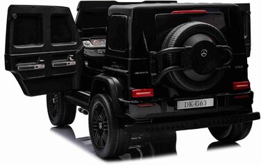 Дитячий електромобіль 4х4 12V 2-місний Mercedes AMG G63 G Class, чорний, MP3 плеєр з USB/AUX входом, акумулятор 12V14Ah, підвіска