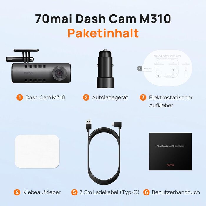 Для автомобілів M310, 1296P WDR автомобільна камера, супер нічне бачення, 24-годинний моніторинг паркування з керуванням через дод