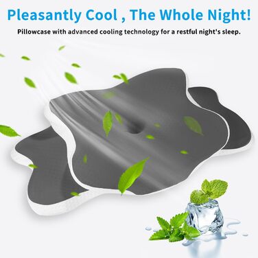 Подушка з піни з ефектом пам&39яті, ергономічна подушка для підтримки шиї, подушка для голови, подушка для сну на боці, подушка для підтримки шиї для сну на боці, спині та животі