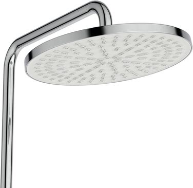 Душова система Ideal Standard Ceratherm T25 N, круглий душовий тропічний лійка, водозаощаджувальна лійка з кількома режимами струменя (12 л/хв при 3 бар), термостат із захистом від опіків Хром (315x510.5x1117 мм)