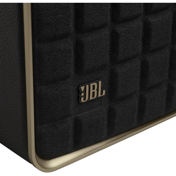 Розумна домашня колонка JBL Authentics 200 - Bluetooth-колонка з ретро-дизайном 70-х років - з Quadrex Grill, Google Assistant, Alexa, AirPlay та додатком JBL One - чорний