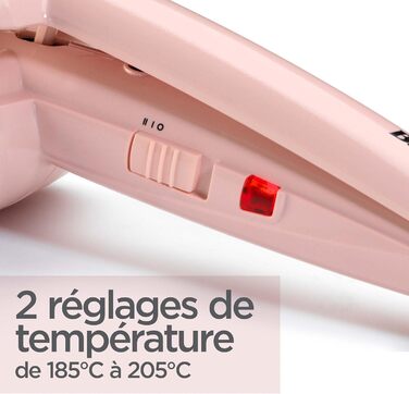 Виготовлена з пластику, автоматична плойка з 2-ма температурними режимами, рожева, 10,1 х 3,3 см, 2664PRE