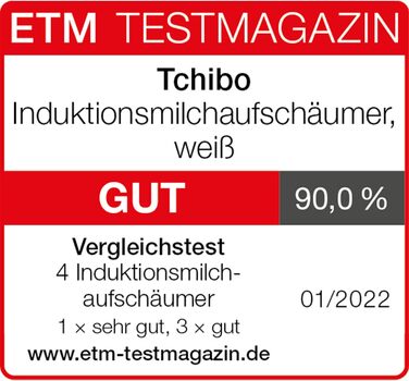 Індукційний спінювач молока Tchibo, не нагрівається, можна мити в посудомийній машині, тепла і холодна молочна піна, для латте мак
