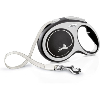 flexi® Comfort L Harness 8 м чорний, висувний повідець для собак до 50 кг