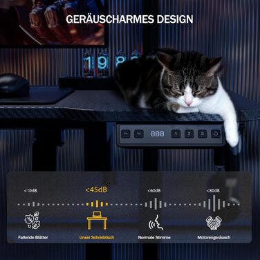 Кутовий стіл, регульована висота, L-подібна, 150 x 100 см, електричне регулювання висоти, ергономічний стіл з підставками для чашок та гачками, стабільний офісний стіл, чорний карбон, чорний карбон L-подібний 59