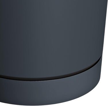 Пластиковий горщик XL з блюдцем, круглий, антрацит - Ø 47 см - великий квітковий горщик зі знімною основою, стійкий до ультрафіолету - садова прикраса, горщик, квітковий горщик, рослинний горщик, контейнер для рослин, морозостійкий