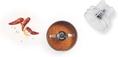 Насадка для кавомолки та спецій Braun MQ 60 аксесуар EasyClick для ручного блендера Braun MQ 3 та MQ 5, подрібнювач ємністю 350 мл, нержавіюча сталь