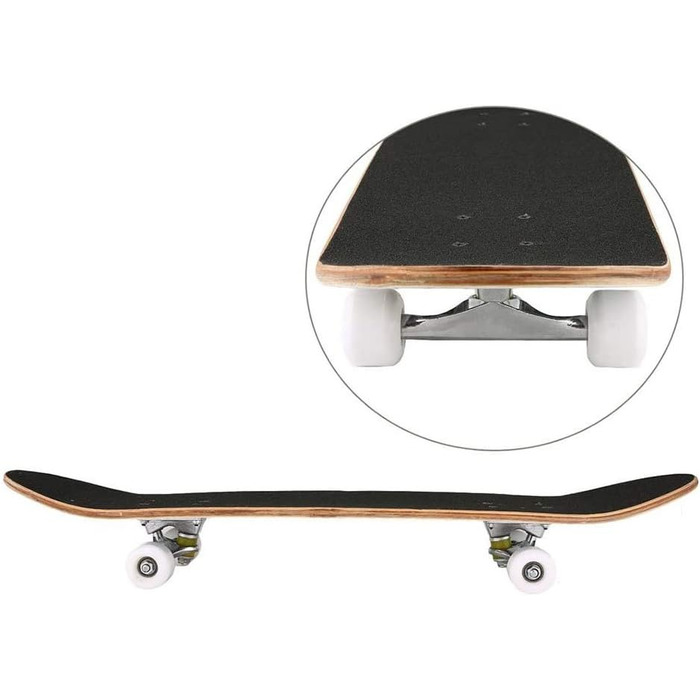 Скейтборд, 7-шарова дека з канадського клена та подвійним ударом, скейтборд для дітей віком 5-8 років, підлітків та дорослих, комплектний скейтборд, професійна дошка для дітей, підлітків та дорослих, 7-шарова дерев&39яна дека, модний дизайн, середнє увігн