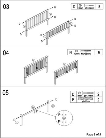 Ліжко Aspire Beds Atlantic Solid Timeless White Wooden Bed - елегантний дизайн Shaker, високоякісні матеріали, легке складання, універсальне, міцне, 200Д x 140Ш x 82В, біле