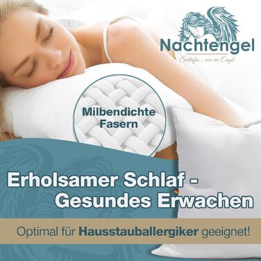 Пухова подушка 40x80 3-камерна пухово-пір&39яна подушка М&39яка пір&39яна подушка готельного стилю, повітропроникна Зроблено в Німеччині Середня, вага наповнювача 700 г, 40x80 см, Білий, 1