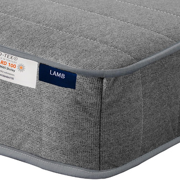 Матрац LAMB 90x200 см пружинний матрац кишенькової форми 7-зонний висота 20 см рівень жорсткості H4 медичний ортопедичний пружинний матрац з чохлом з піни та мікрофібри, сірий матрац для дорослих 90x200x20 сірий H4