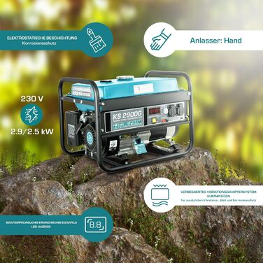 Двопаливний генератор Knner&Shnen KS 2900G (бензин/газ), 2900 Вт