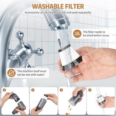 Ручний пилосос, 9000 PA Ручний пилосос акумуляторний, міні/портативний/перезаряджається USB пилосос, для шерсті домашніх тварин, а