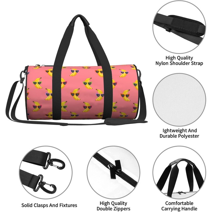 Складана дорожня сумка Банан-Окуляри, ідеальна для вікенду, для жінок та чоловіків, спортивна сумка для коротких поїздок