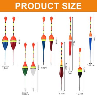 Набір поплавців Recitem (10/20 предметів), асортимент для лову великої риби та форелі, ідеальний для любителів риболовлі.