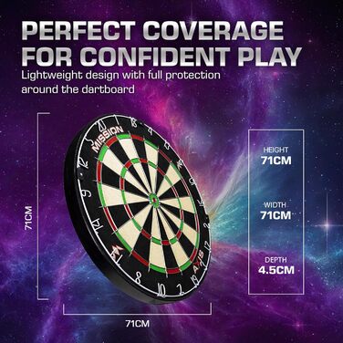 Мішень для дартсу Mission Darts Home Center, набір дартсу, що включає мішень для дартсу та 2 набори дартсу, рамка-пазл