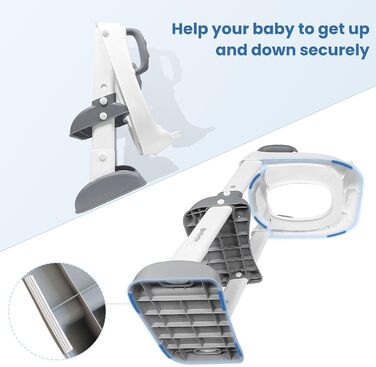 Дитяче сидіння для унітазу Adoraland, дитяче сидіння для унітазу зі сходами, дитяче сидіння для унітазу з бризковиком, дитяче сиді