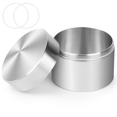 Герметична коробка Lalago 50 мл з нержавіючої сталі, бляшанка для чаю з нержавіючої сталі, коробка для таблеток, каністра для чайного листя, бляшанка для кави, портативна міні-коробка, портативна міні-коробка для ділових поїздок, подорожей, домашнього офі