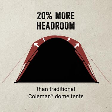 Намет Coleman Skydome для кемпінгу з ширмою, колір сірий