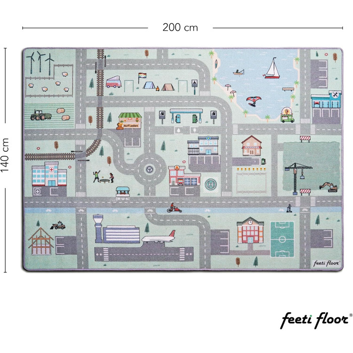 Новий пастельний ігровий килим вуличний 1,4 х 2,0 м kotex 100, без запаху, протиковзкий високоякісний килим для дитячої кімнати /