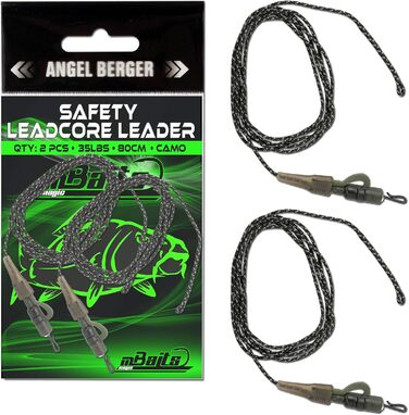 Angel-Berger Magic Baits Safety Leadcore Leader Carp Rig Carptackle, Angel-Berger Magic Baits Safety Leadcore Leader Carp Rig Carptackle