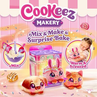 Рожевий ігровий набір для духовки Cookeez Makery з милим ефектом несподіванки перетворюється на приємний, теплий та інтерактивний