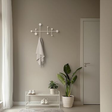 Настінна вішалка 'Sval Мінімалістичний дизайн вішалки з Берліна Сучасна металева вішалка / гачок для одягу на стіну Білий