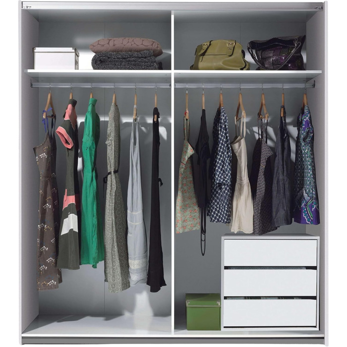 Комод Habitdesign з трьома шухлядами матово-білого кольору, розміри 60 см (ширина) x 57 см (висота) x 44 см (глибина).