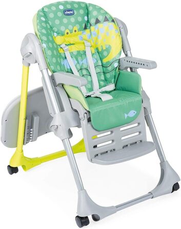 Стільчик для годування та дитяче сидіння з регульованою висотою та підставкою для ніг, 4 колеса, компактне закриття від 6 місяців