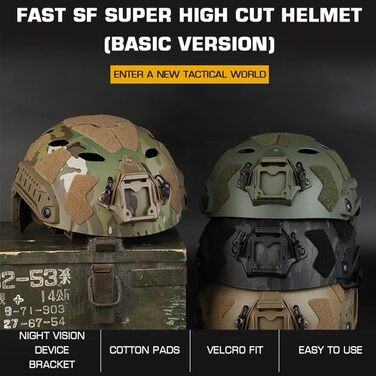Військові тактичні шоломи TS TAC-SKY спрощена версія Ops-Core Fast SF надвисокий шолом CS захист для пейнтболу та страйкболу (колір E BCP, розмір L) LE Bcp