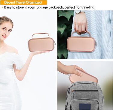 Чохол для портативного ручного інгалятора-небулайзера для дорослих і дітей, дорожній чохол для розпірки астматичного інгалятора, тримач для ручного інгалятора-небулайзера, рожеве золото